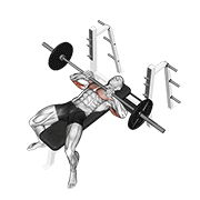نمایش حرکت barbell lying close-grip press