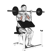 نیشاندانی barbell reverse preacher curl