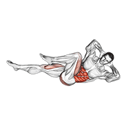 elbow-to-knee demonstration