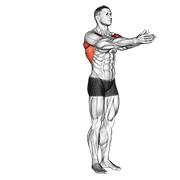 dynamic chest stretch (male) demonstration
