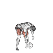 نمایش حرکت medicine ball chest push from 3 point stance