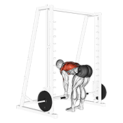 smith reverse grip bent over row demonstration