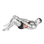 knee touch crunch demonstration